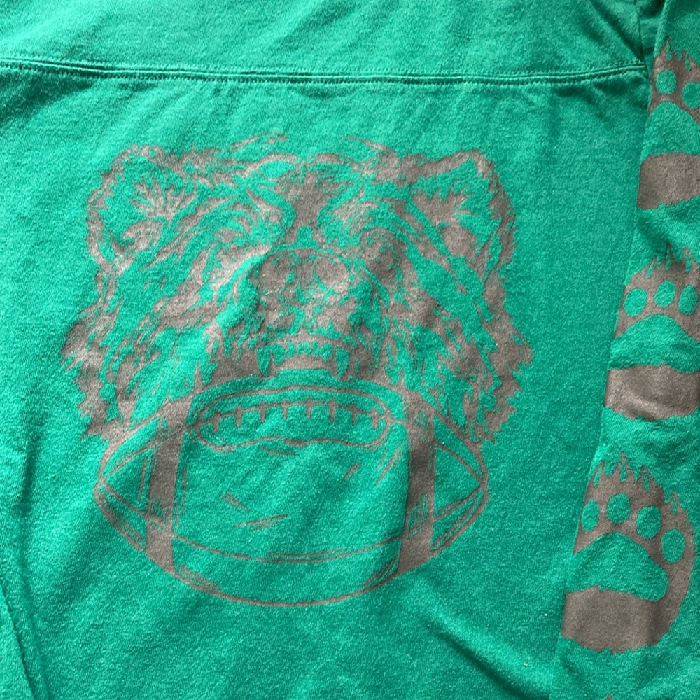 Gap Green Long Sleeve Shirt with Bear was Design - Picture 3 of 3